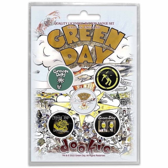 Green Day Dookie Button Badge Set (Set of 5)