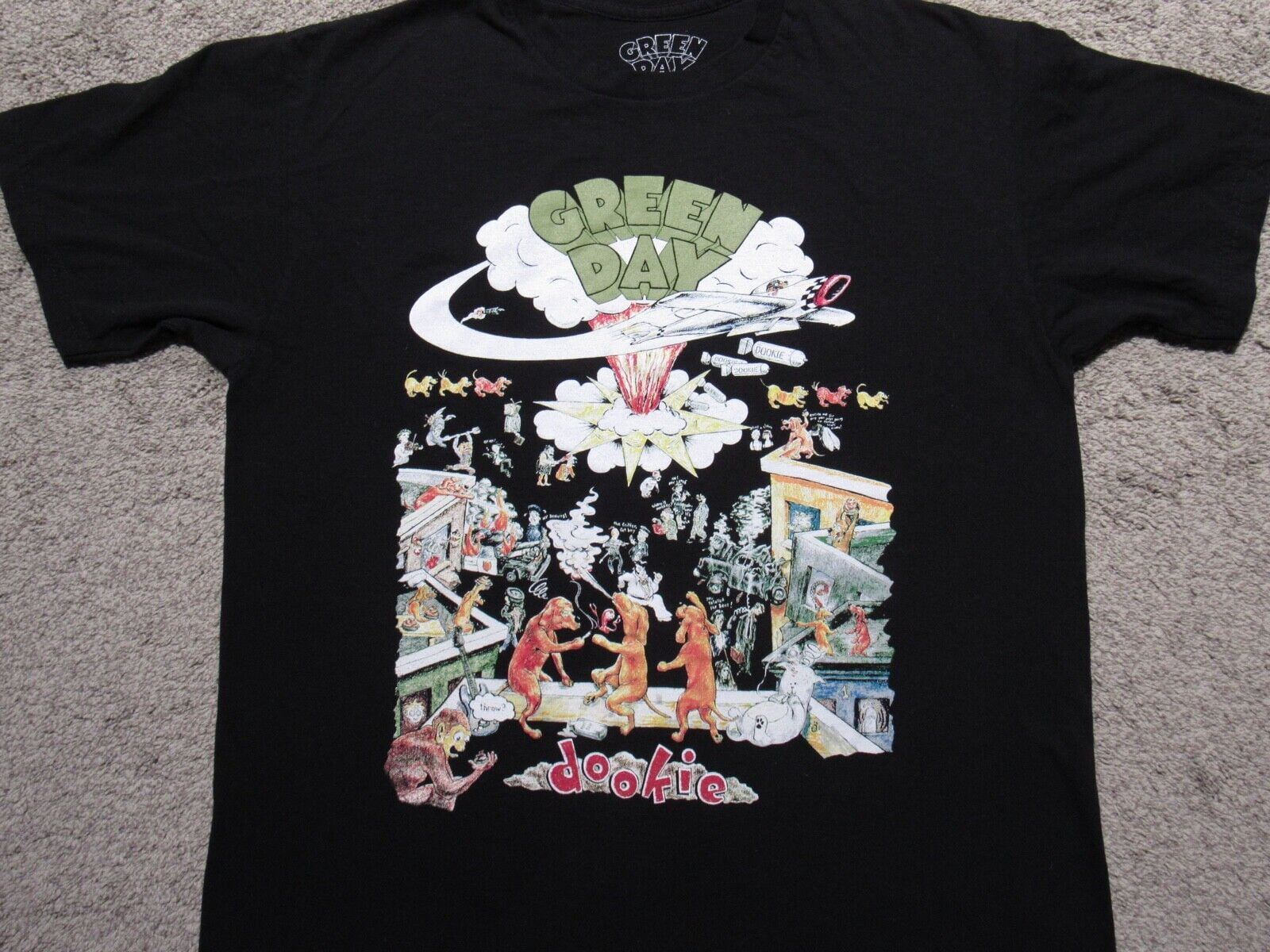 Green Day Dookie TShirt Full Color Album Cover Art Punk Rock Shirt
