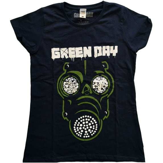 Green Day Ladies T-Shirt: Green Mask (Medium)