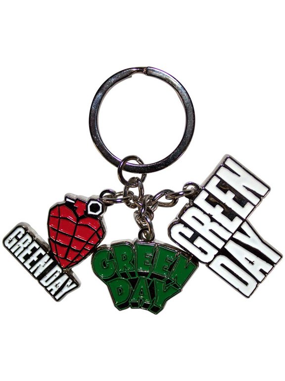 Green Day Logo With Charms Keychain Multicolor