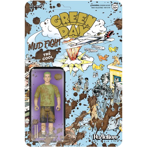 Green Day - ReAction Figures Wv1 - Mud Fight Tre Cool