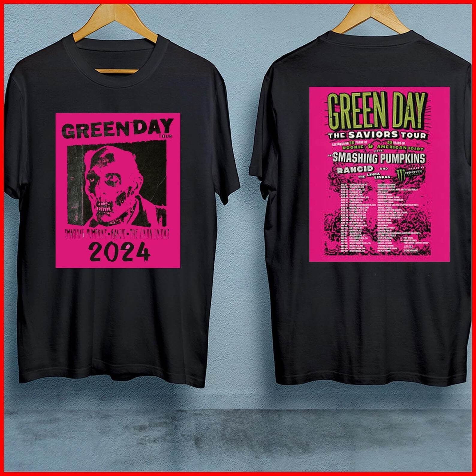 Green Day Shirt, Green Day TShirt, The Saviors 2024 Tour TShirt Fan gift S5XL