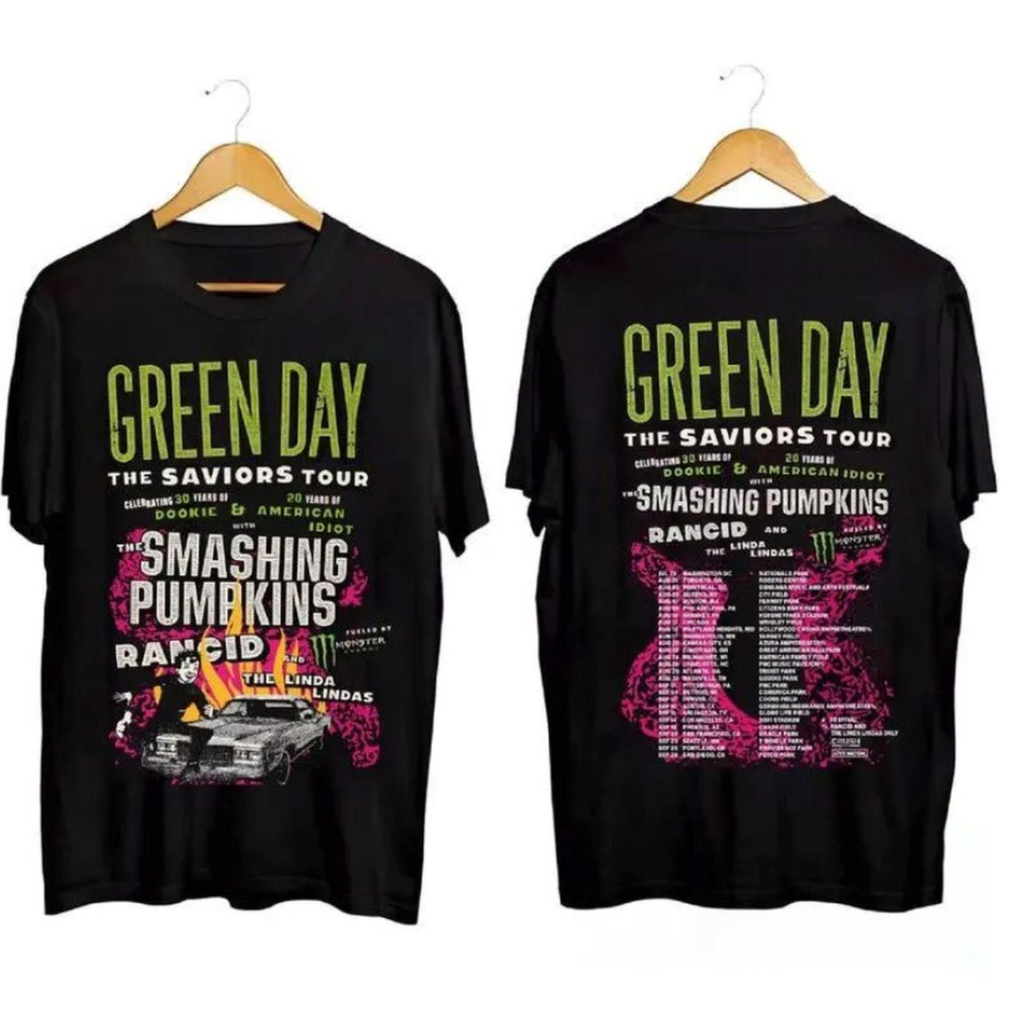 Green Day The Saviors Smashing Pumpkins 2024 Concert TShirt, Green Day