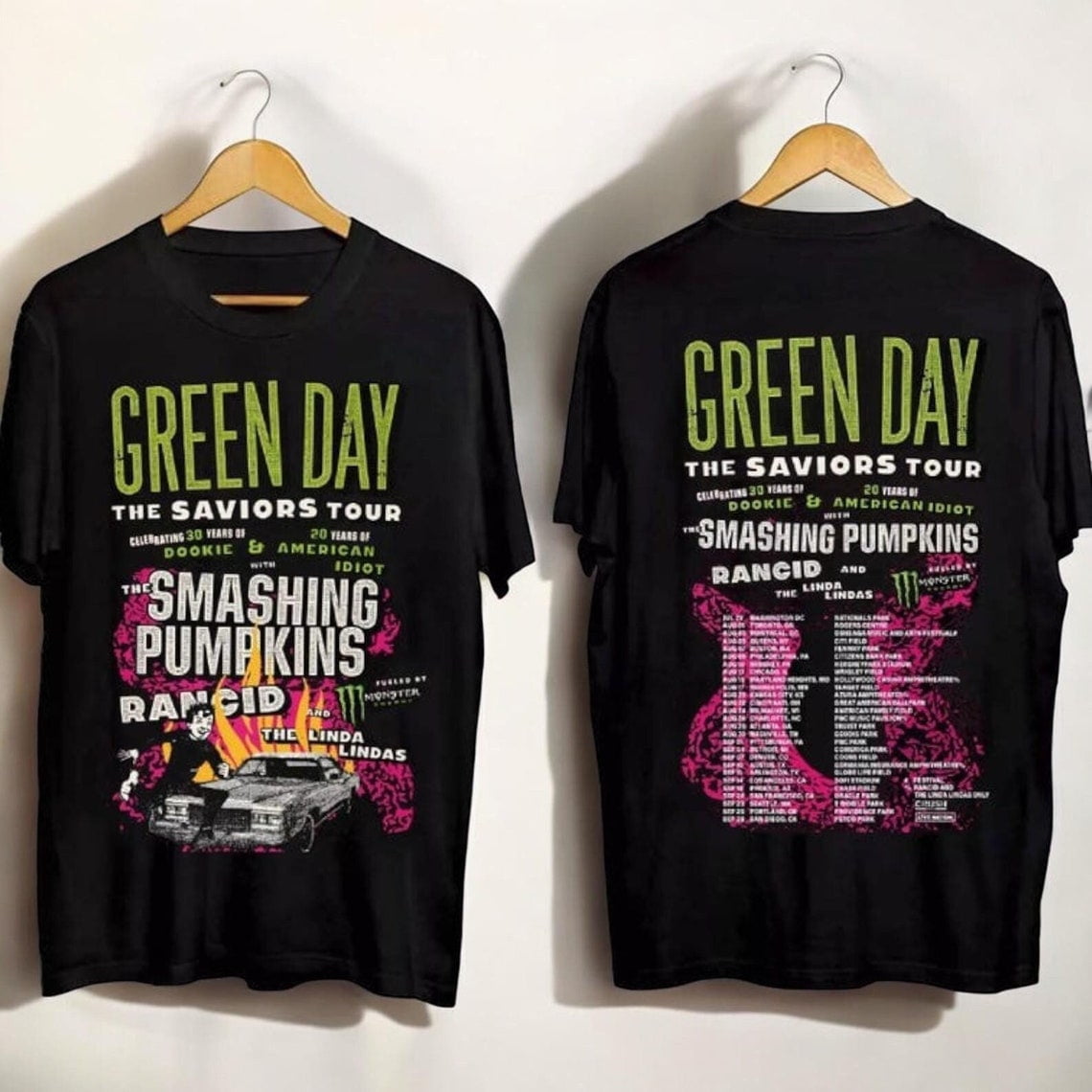 Green Day Band Green Day the Saviors 2024 Tour 2 Sided T-shirt Green Day  Concert - Walmart.com