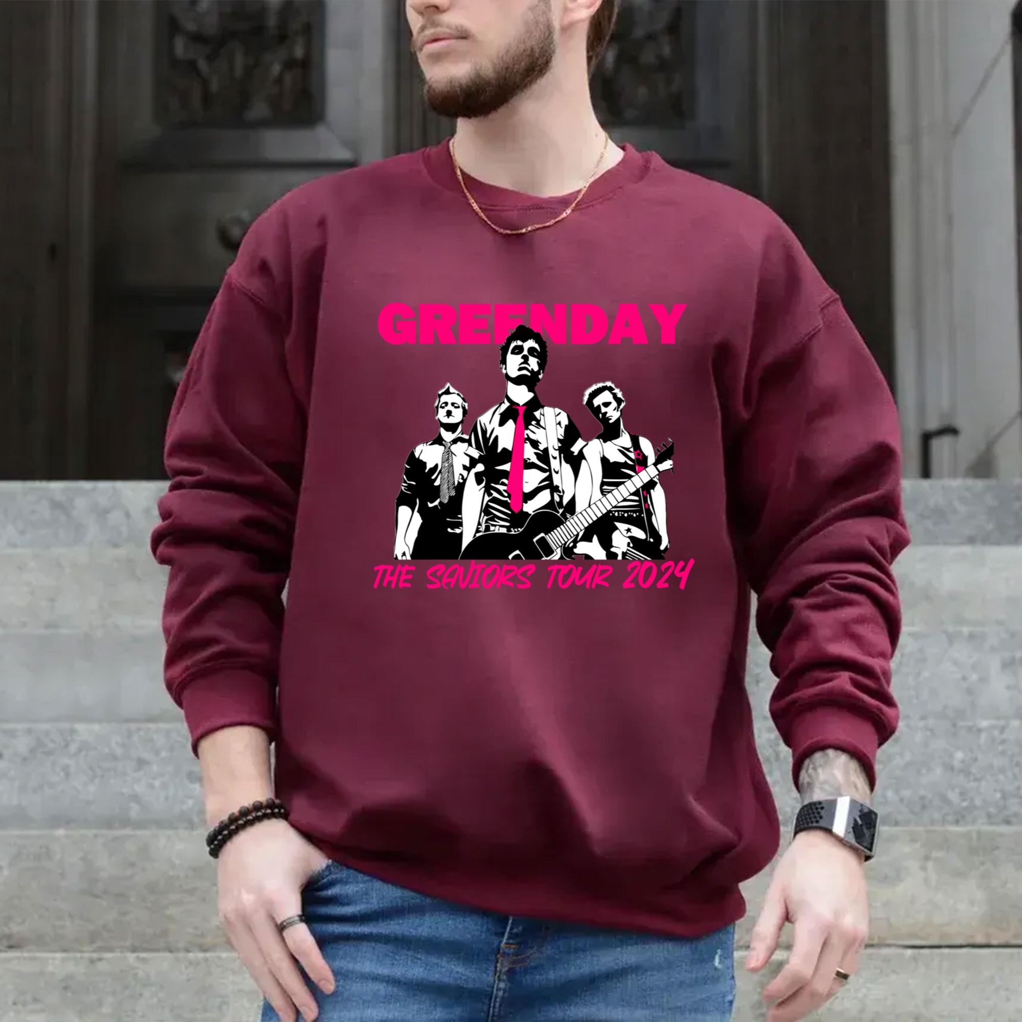 Green Day The Saviors Tour 2024 Black TShirt Gift Fans Music
