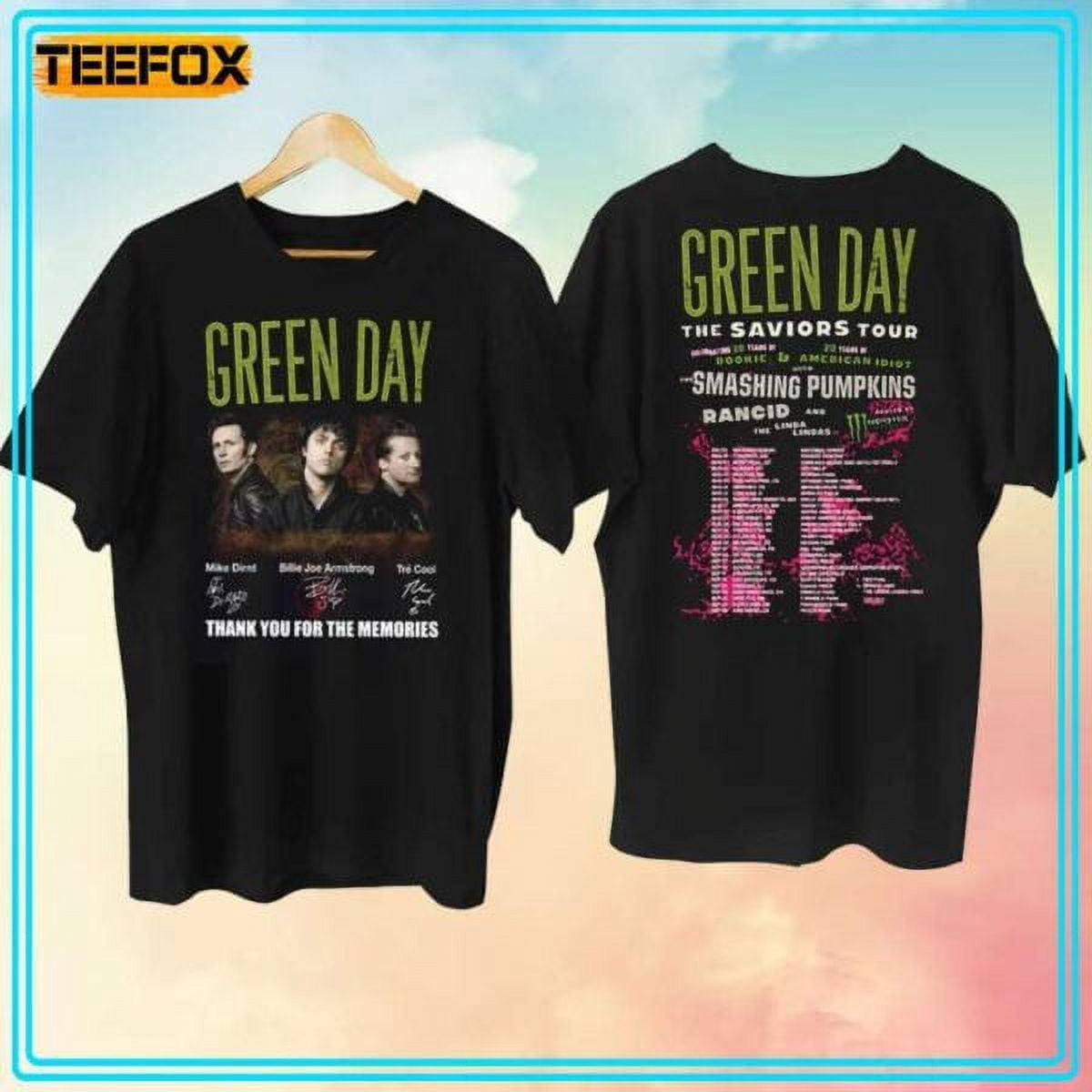 Green Day The Saviors Tour 2024 Concert Band TShirt
