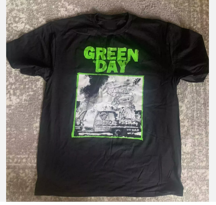 Green Day The Saviours Tour 2024 Tour T Shirt Black