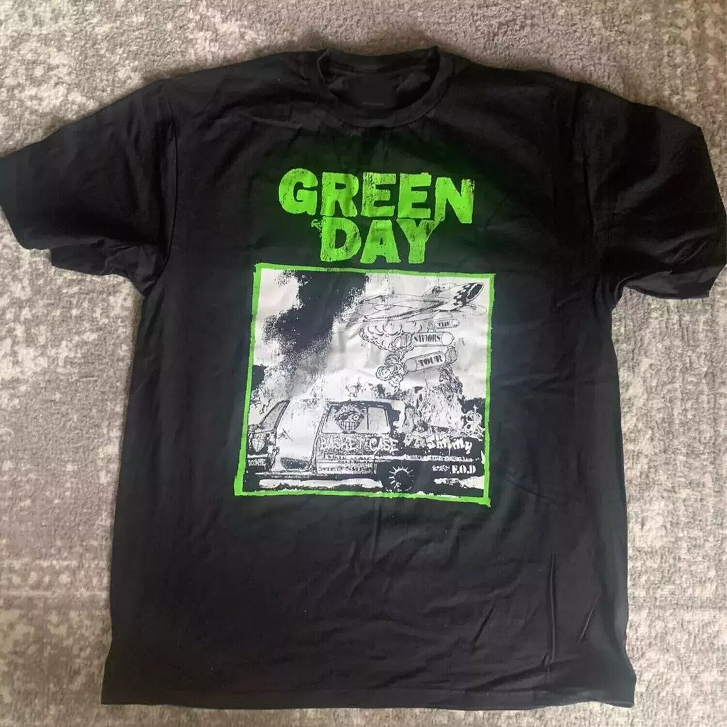 Green Day The Saviours Tour 2024 Tour T Shirt Black
