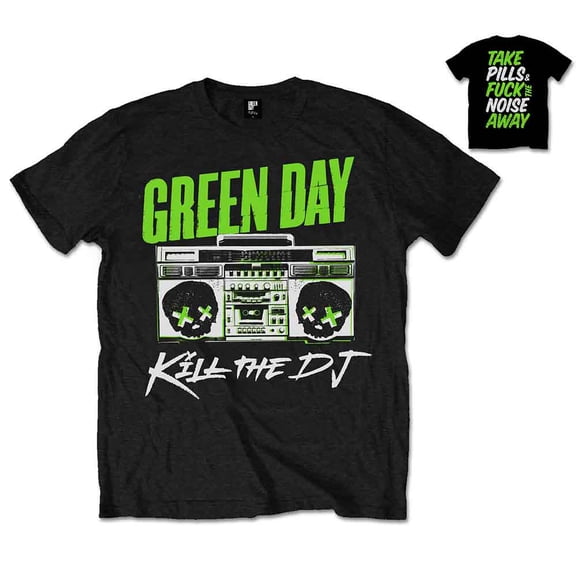 Green Day Unisex T-Shirt Kill the DJ (Back Print) (Medium)