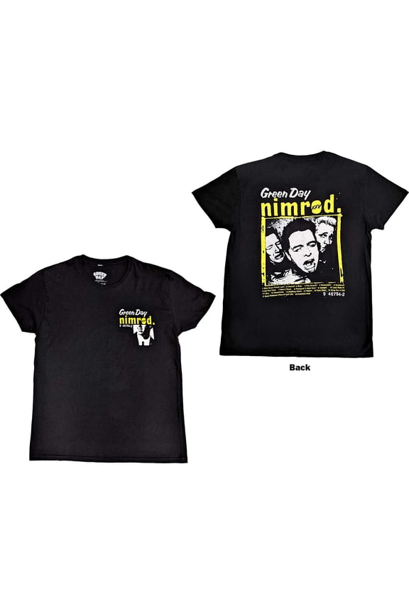 Green Day Unisex T-Shirt Nimrod Breast Print (Back Print) (X-Large)