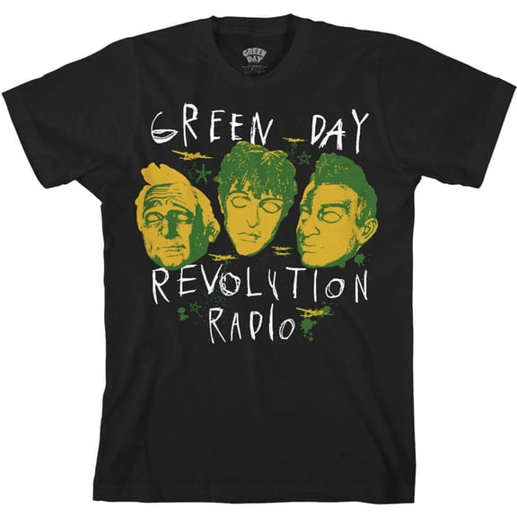 Green Day Unisex T-Shirt Scribble Mask (Medium)