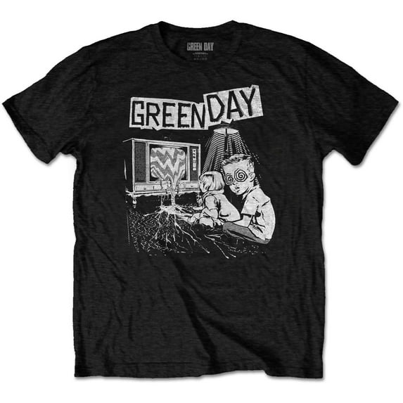 Green Day Unisex T-Shirt TV Wasteland (Small)