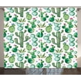 thumbnail image 1 of Ambesonne Cartoon Curtains 2 Panel Set, Mexican Cactus Plants, 108" x 84", Lime Green Pale Pink, 1 of 3