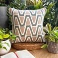 thumbnail image 1 of Green Decorative Throw Pillow Covers 14"x14" | Modern Cotton Cushion Cover Geometric | Embroidery Pillowcases for Couch, Sofa Bedroom & Living Room, Modern Home Décor - Trion, 1 of 10