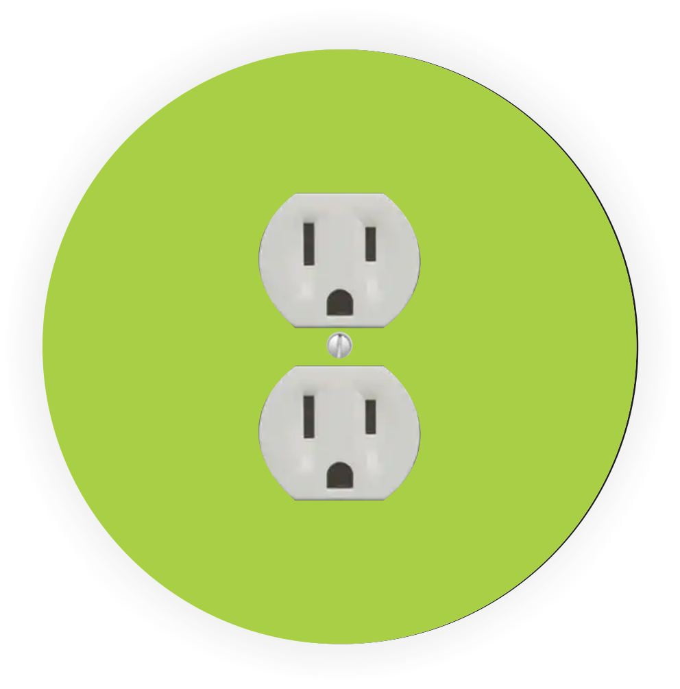 Green Design Round Light Switch Plate Cover Outlet Cover