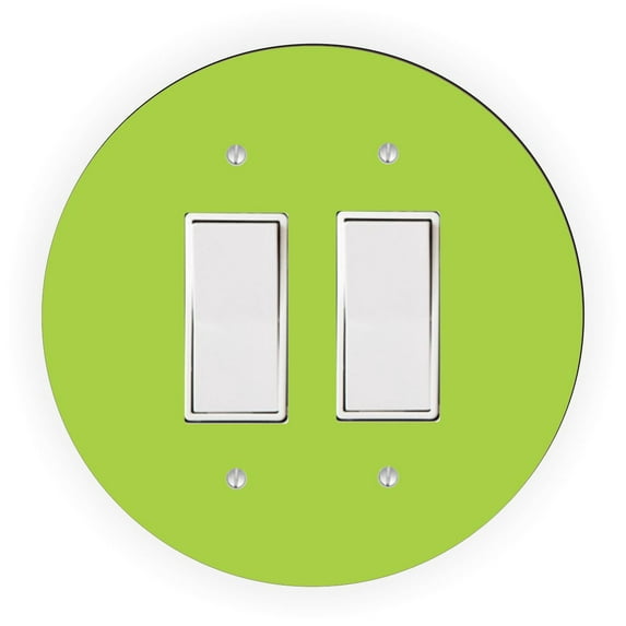 Green Design - Round Light Switch Plate Cover - Single Rocker