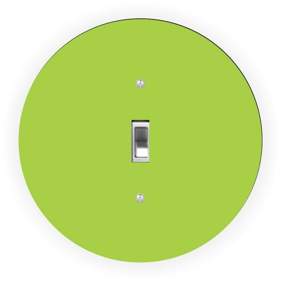 Green Design - Round Light Switch Plate Cover - Single Toggle