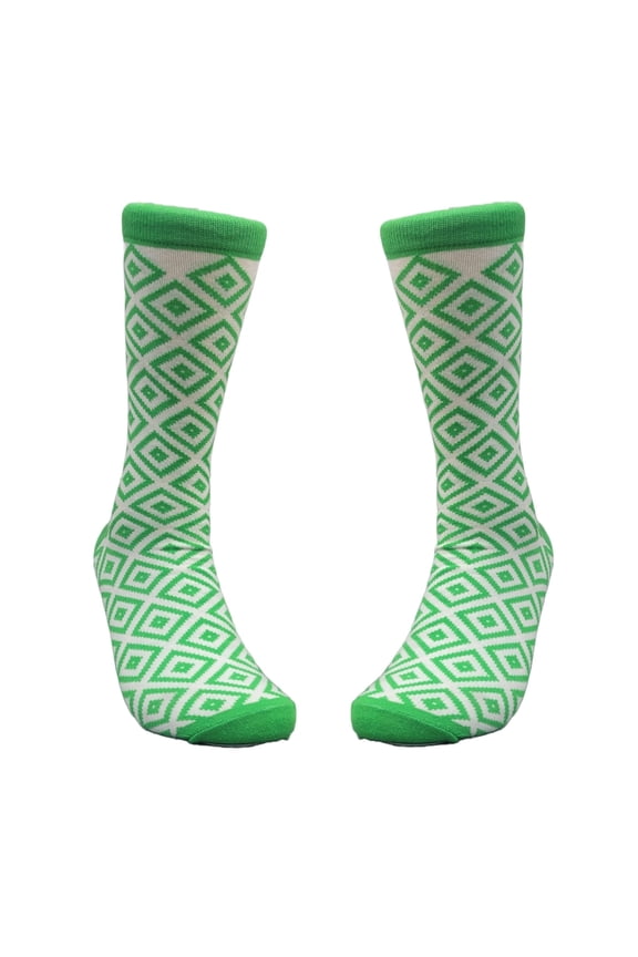 Green Diamond Pattern Socks from the Sock Panda