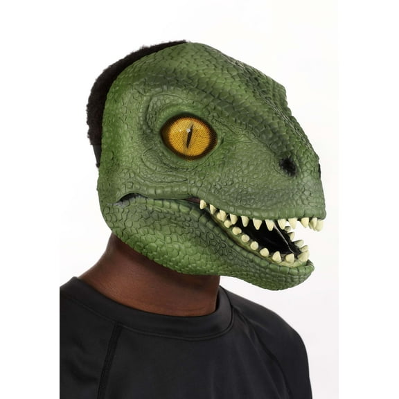 Green Dinosaur Costume Mouth Mover Mask