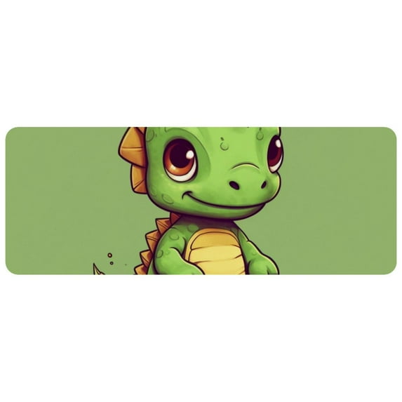 Green Dinosaur Desk Pad, Desk Mat with Rubber Base, Office Desk Pad Protector, Large Mouse Pad for Desk, Desk Blotter Pad, Writing Pad for Office/Home (31.3"x11.8")