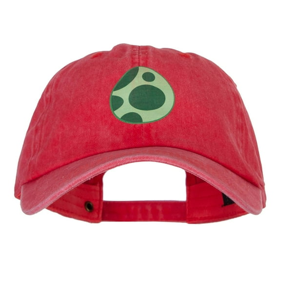 Green Dinosaur Egg Heat Transfer Unstructured Cotton Cap - Red OSFM