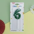thumbnail image 1 of Green Dinosaur Happy Birthday Number Cake Candle 0-9 for Kids Children's Party Decoration Cute Cartoon Cake Topper Number 6, 1 of 5