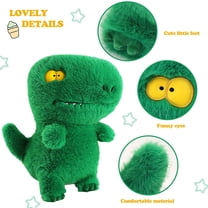 Green Dinosaur Plush Toy, 13" Soft and Huggable Dinosaur Stuffed Animal, Sensory Comfort Plush Pillow, Cozy Plush Doll for Home, Sofa, Bed, Office, or Decorative Display