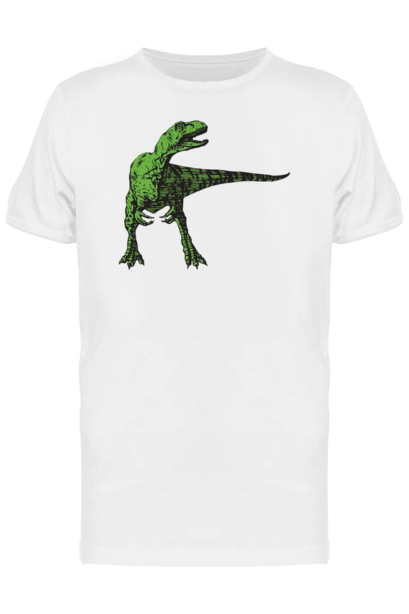 Green Dinosaur Roar T-Shirt Men -Image by Shutterstock, Male Large