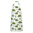 thumbnail image 1 of Green Dinosaurs Classic Ferns Apron-Garden Aprons for Women with Pockets-Cotton Linen Waterproof Kitchen Cooking Gardening Aprons Adjustable for Kitchen,Cooking,BBQ and Salon 33x27 Inch, 1 of 7