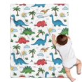 thumbnail image 1 of Green Dinosaurs with Ferns Simply Blanket,Comfortable Soft Flannel Throw Blanket,All Season,Warm Lightweight Blankets for Sofa Bed Couch Living Room Chair,30"x40", 1 of 4