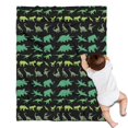 thumbnail image 1 of Green Dinosaurs MultiShapes Pattern Blanket,Comfortable Soft Flannel Throw Blanket,All Season,Warm Lightweight Blankets for Sofa Bed Couch Living Room Chair,30"x40", 1 of 4