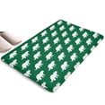 thumbnail image 1 of Green Dinosaurs Pattern Flannel Non Slip Door Rugs,Washable Door Mats Indoor,Decorative Door Mats,Dirt-Resistant and Absorbent Doormat for Entrance,Bedroom,Kitchen,Bathroom,31.5x17in(80x43cm), 1 of 4