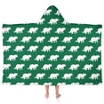 thumbnail image 1 of Green Dinosaurs Pattern Hooded Bath Towel，50"x30" for Ages 3 To 12 Kids, Quick Dry Lightweight Soft Microfiber Hood Beach Towel Cover Up for Kids, 1 of 1