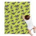 thumbnail image 1 of Green Dinosaurs Skeletons Pattern Blanket,Comfortable Soft Flannel Throw Blanket,All Season,Warm Lightweight Blankets for Sofa Bed Couch Living Room Chair,30"x40", 1 of 4