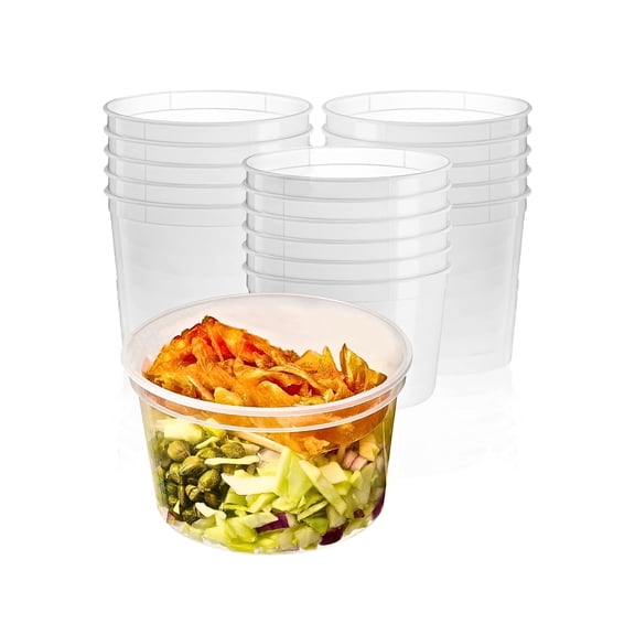 Green Direct 64 oz. Food Storage Containers with Lids Microwave Safe Pack of 8 64 oz. - 8 Sets