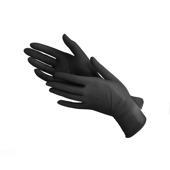 Green Direct Disposable Black Nitrile Gloves, Cleaning - Powder & Latex Free - 100 Count Per Box Medium