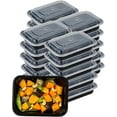 thumbnail image 1 of Green Direct Food Storage Containers with Lids Microwavable Meal Prep Containers / Portion Control Food Containers Pack of 20 (16 oz), 1 of 6