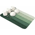thumbnail image 1 of Green Dish Drying Mat for Kitchen Counter, Super Absorbent Quick Dry Coffee Bar Mat Pad Thin Diatomaceous Sink Mat Non Slip Dish Drainer Mat 23.5x15.5 Farmhouse Geometric Gradient Wood Stripe Retro, 1 of 6