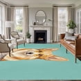 thumbnail image 1 of Green Dog Area Rugs 5'x7', Washable Small Throw Rugs for Laundry Room Playroom, Funny Animals Modern Art Indoor Outdoor Rug Non-Slip Low Pile Carpet Runner Reversible Floor Mats, 1 of 8