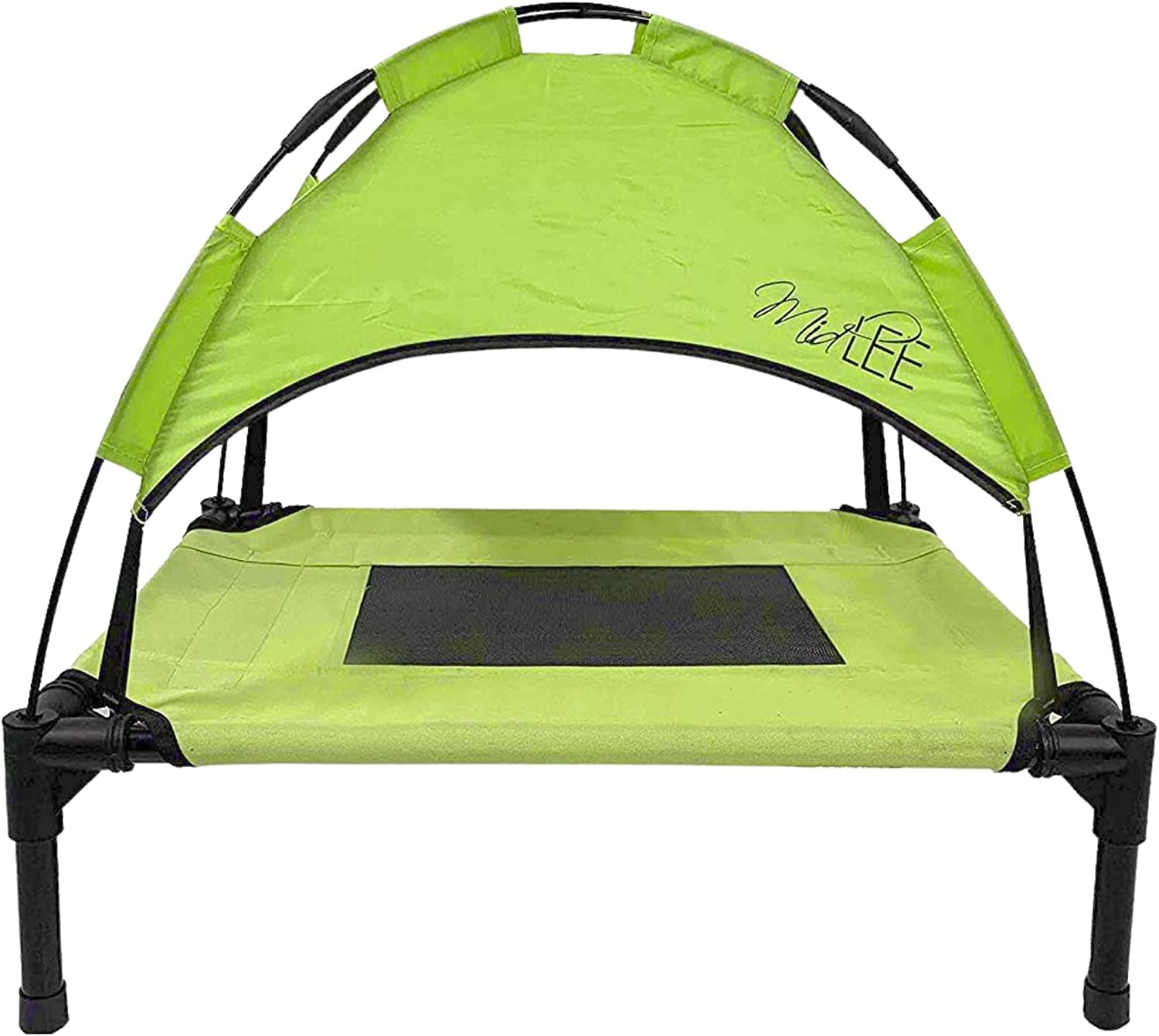 Green Dog Cot with Canopy (24" x 30")