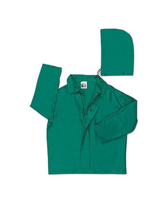 Green Dominator .42 mm Polyester And PVC 2-Piece Jacket With Detachable Hood
