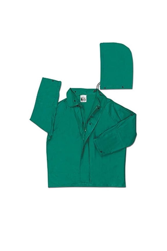 Green Dominator .42 mm Polyester And PVC 2-Piece Jacket With Detachable Hood