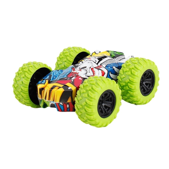 Green Double Side Stunt Inertia Car Toy Graffiti Off Road Model For Kids 2026