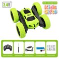 thumbnail image 1 of Green Double Sided 360 Flip RC Stunt Car, Remote Control Off Road Drift Vehicle with LED Headlights, 2.4G Anti-Interference Rechargeable Toy, Christmas Birthday Gift for Kids Boys Girls Ages 6+, 1 of 9