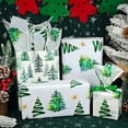 thumbnail image 1 of Green Double-Sided Christmas Wrapping Paper 19.7 x 27.6 Inches – Holiday Gift Wrap with Trees and String Lights for Xmas Hanukkah Gifts Wrapping Paper DIY Craft Projects, 1 of 7