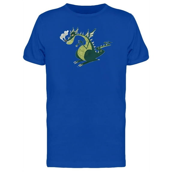 Green Dragon Cartoon Drawing T-Shirt Men -Image by Shutterstock, Male Small