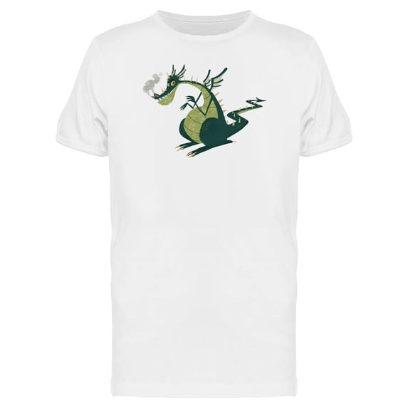 Green Dragon Cartoon Drawing Tee Men's -Image by Shutterstock