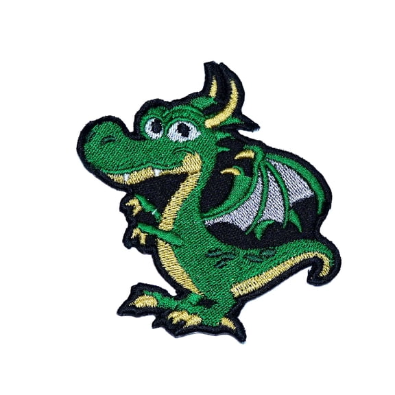 Green Dragon Embroidery Patch Iron On And Sew On Patch For Jackets, Backpacks, Hats