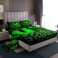 thumbnail image 1 of Green Dragon Eye King Sheet Set,Antique 3D Dragon Sheets Gothic Bed Sheets Set,Mythical Animal Bedding Set Artistic Fantasy Room Decor Aesthetic, 1 of 5