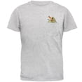 thumbnail image 1 of Green Dragon RAWR Pocket Pet Mens Pocket T Shirt Light Heather Grey X-LG, 1 of 2